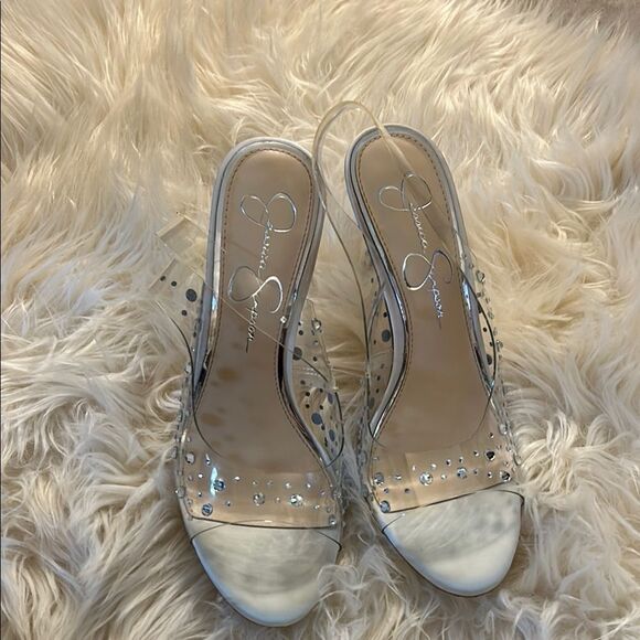 Jessica Simpson clear jaisey sandals size 7 1/2 - Picture 4 of 6
